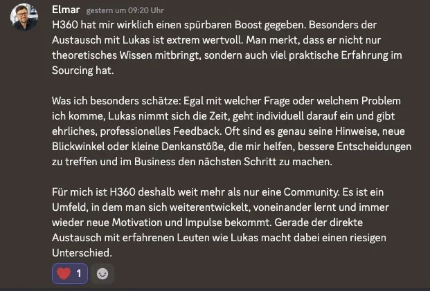Nachricht eines Mitglieds im Happy-Arbitrage-Discord
