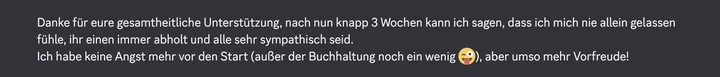 Nachricht eines Mitglieds im Happy-Arbitrage-Discord
