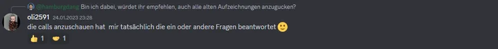 Nachricht eines Mitglieds im Happy-Arbitrage-Discord